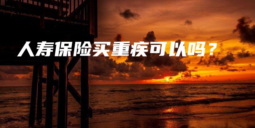 人寿保险买重疾可以吗？-保点通