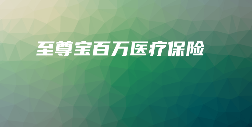 至尊宝百万医疗保险-保点通