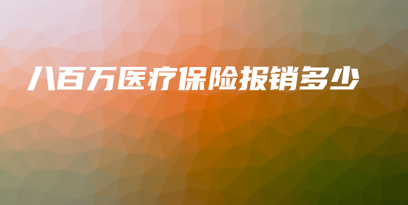 八百万医疗保险报销多少-保点通