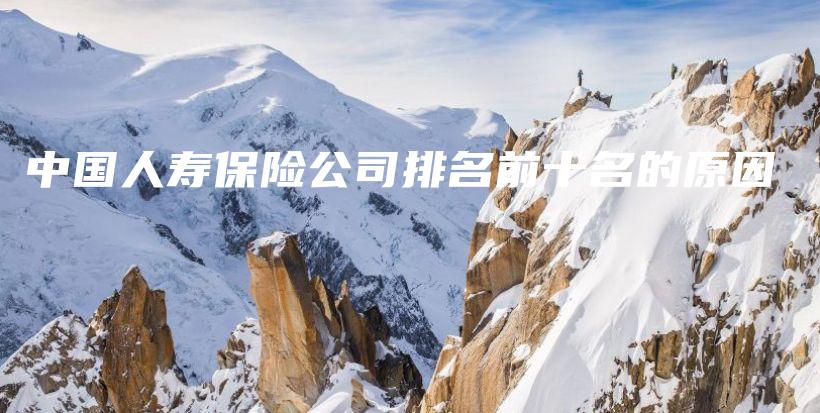 中国人寿保险公司排名前十名的原因-保点通