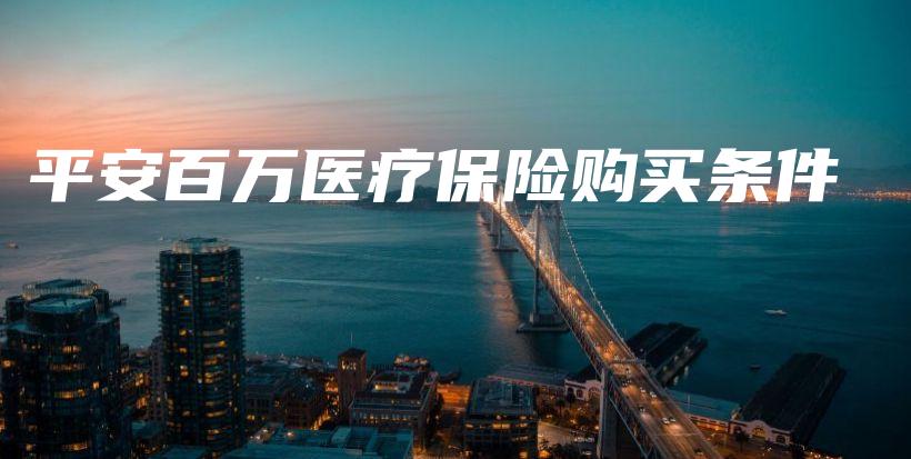 平安百万医疗保险购买条件-保点通