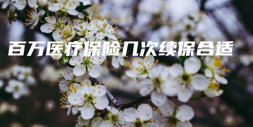 百万医疗保险几次续保合适-保点通