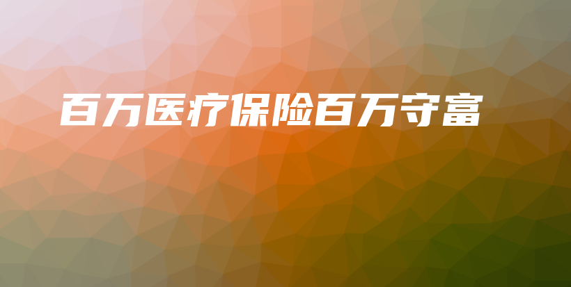 百万医疗保险百万守富-保点通