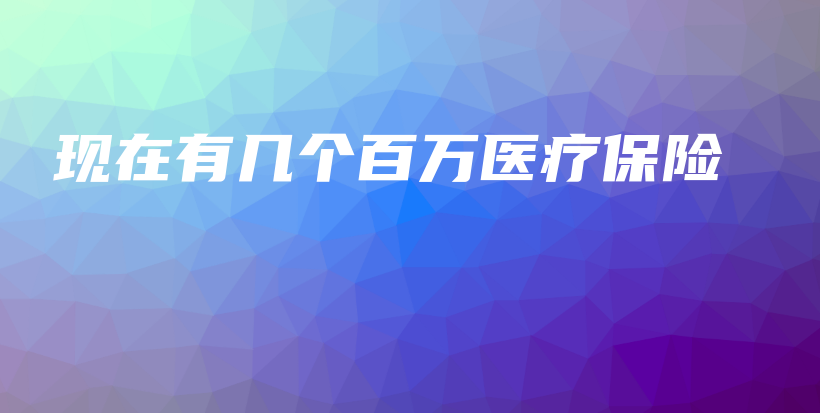 现在有几个百万医疗保险-保点通