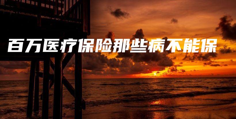 百万医疗保险那些病不能保-保点通