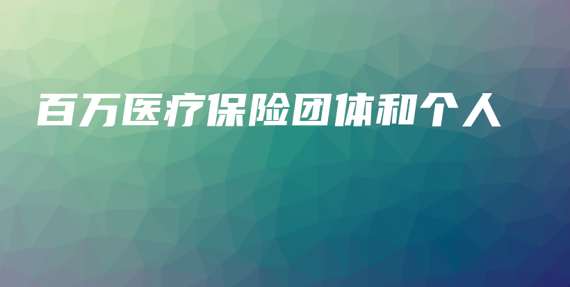 百万医疗保险团体和个人-保点通