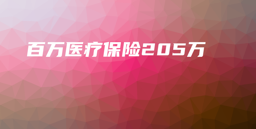 百万医疗保险205万-保点通
