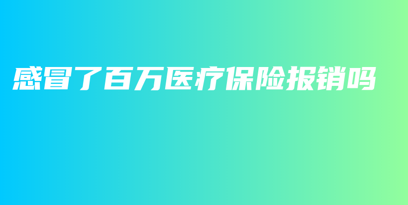 感冒了百万医疗保险报销吗-保点通