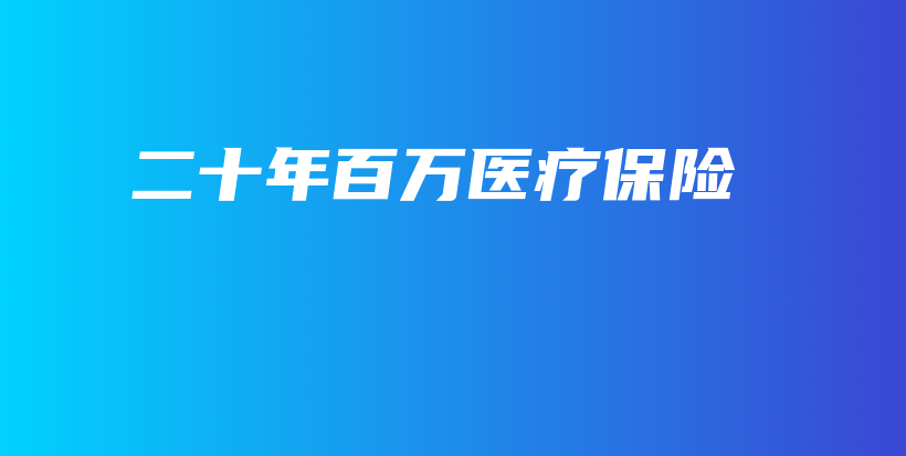 二十年百万医疗保险-保点通