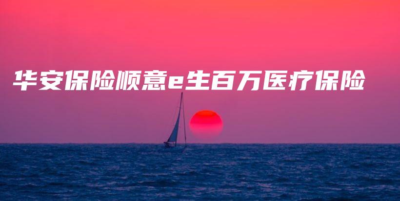 华安保险顺意e生百万医疗保险-保点通