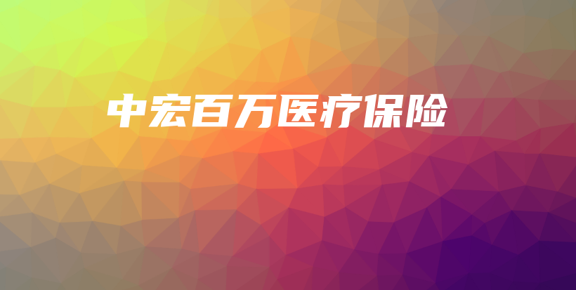 中宏百万医疗保险-保点通