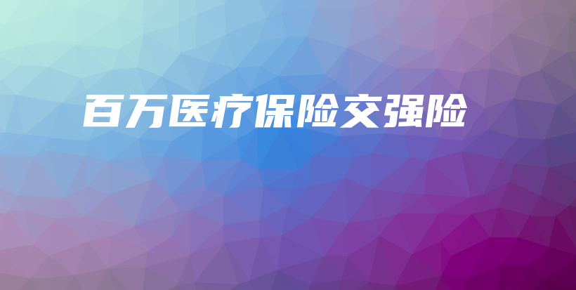 百万医疗保险交强险-保点通