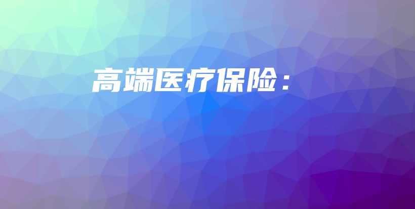 高端医疗保险：-保点通