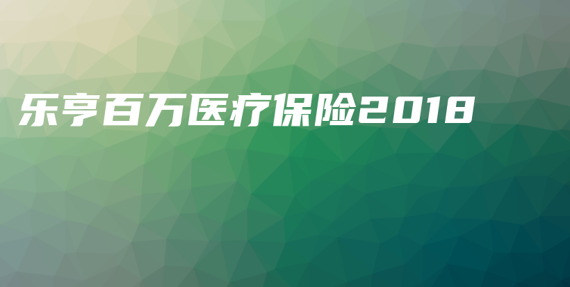 乐亨百万医疗保险2018-保点通