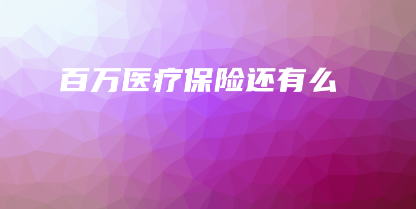 百万医疗保险还有么-保点通