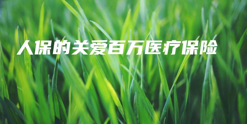 人保的关爱百万医疗保险-保点通