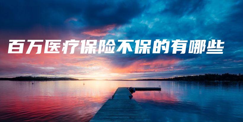 百万医疗保险不保的有哪些-保点通