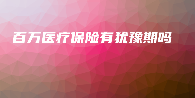 百万医疗保险有犹豫期吗-保点通