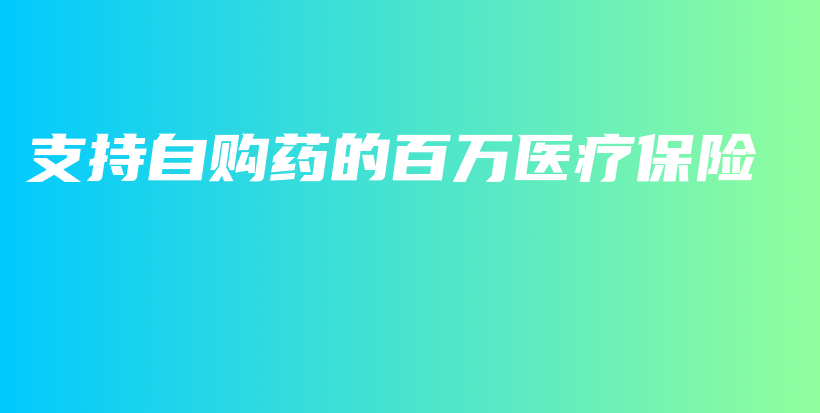 支持自购药的百万医疗保险-保点通