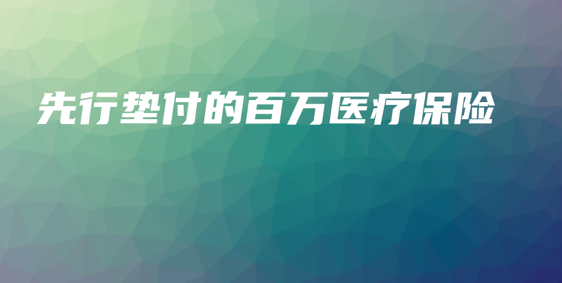 先行垫付的百万医疗保险-保点通