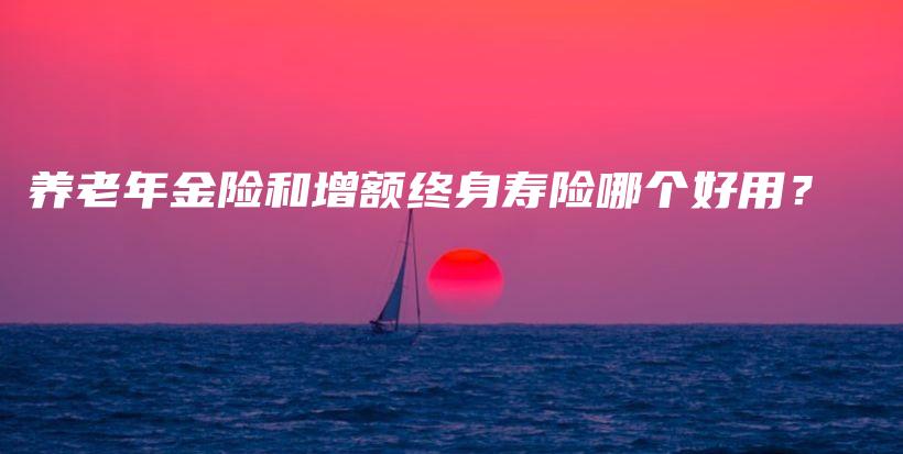 养老年金险和增额终身寿险哪个好用？-保点通