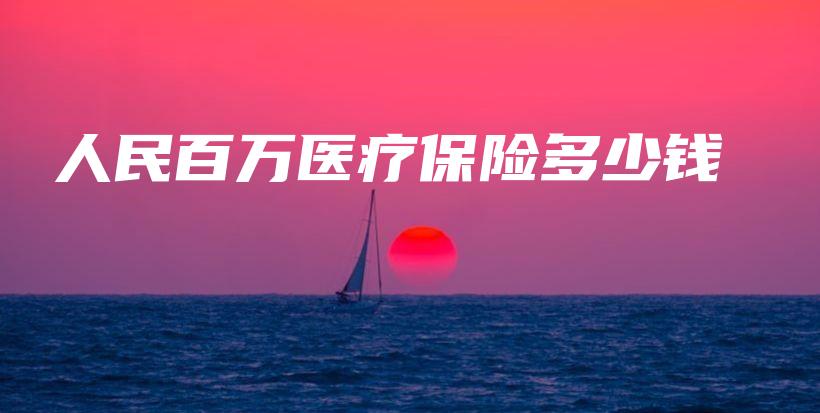人民百万医疗保险多少钱-保点通
