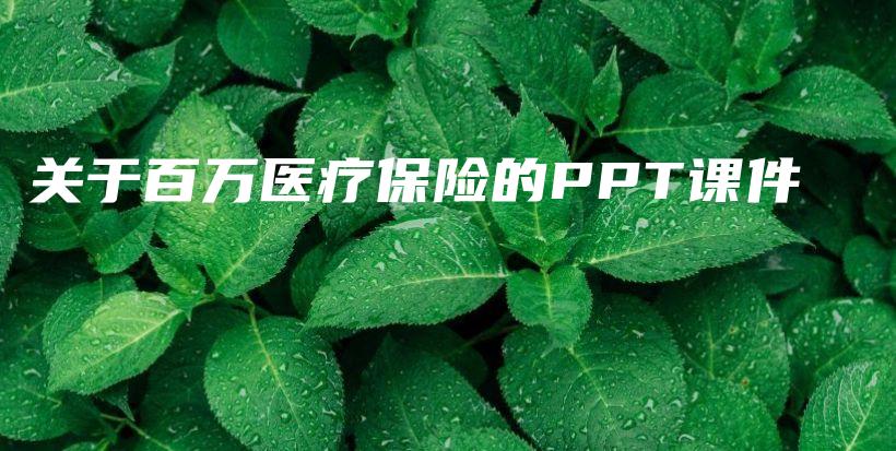 关于百万医疗保险的PPT课件-保点通
