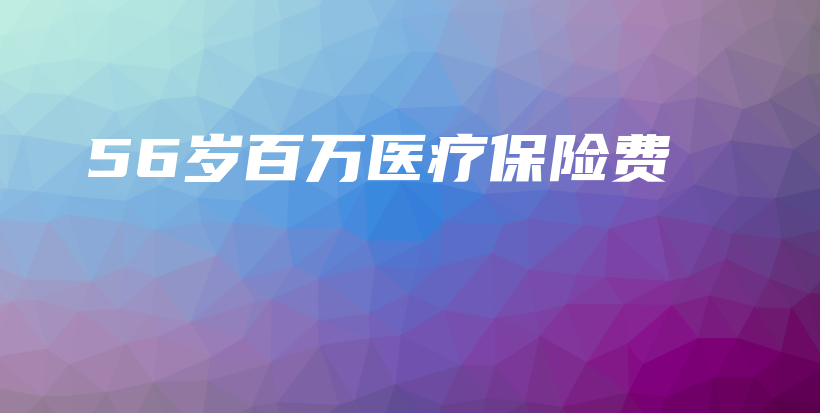 56岁百万医疗保险费-保点通