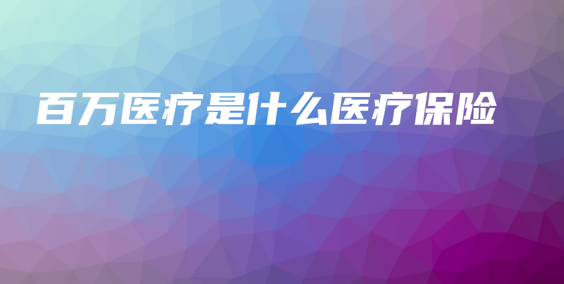 百万医疗是什么医疗保险-保点通