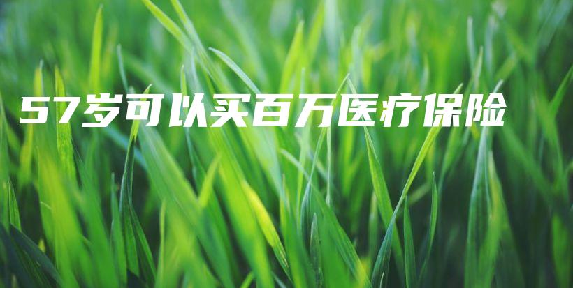 57岁可以买百万医疗保险-保点通