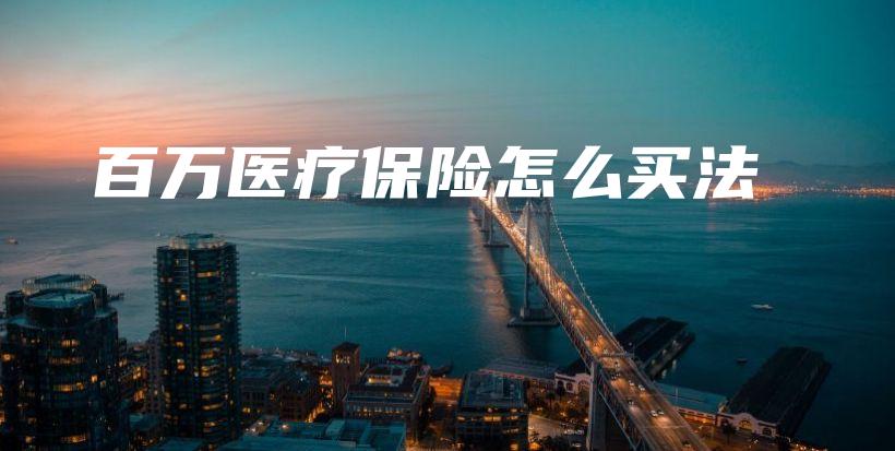 百万医疗保险怎么买法-保点通