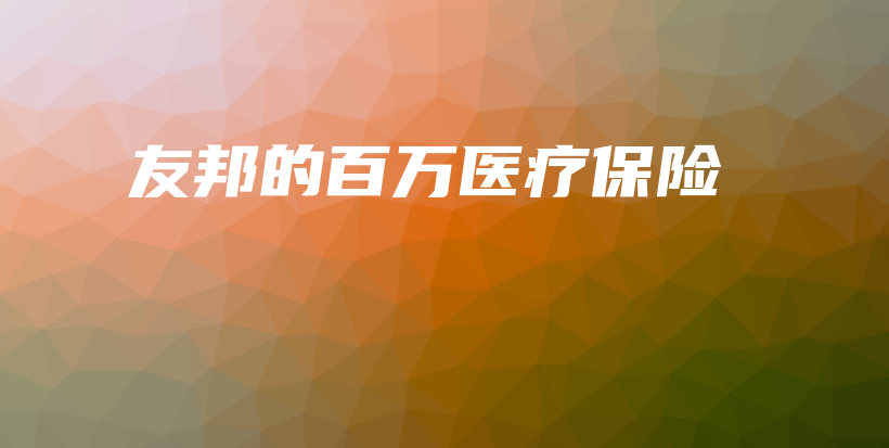 友邦的百万医疗保险-保点通