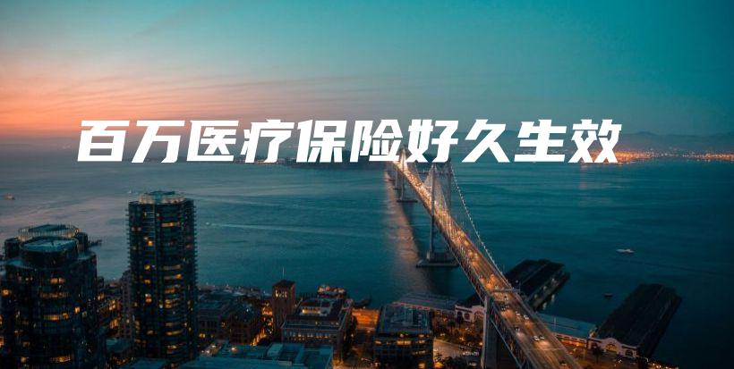 百万医疗保险好久生效-保点通