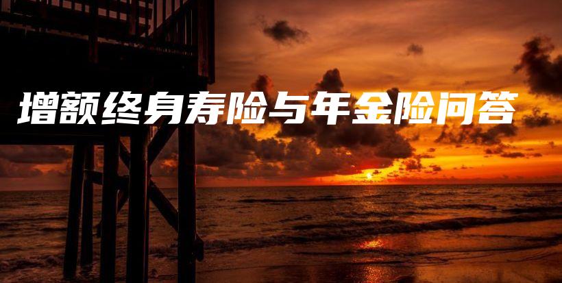 增额终身寿险与年金险问答-保点通