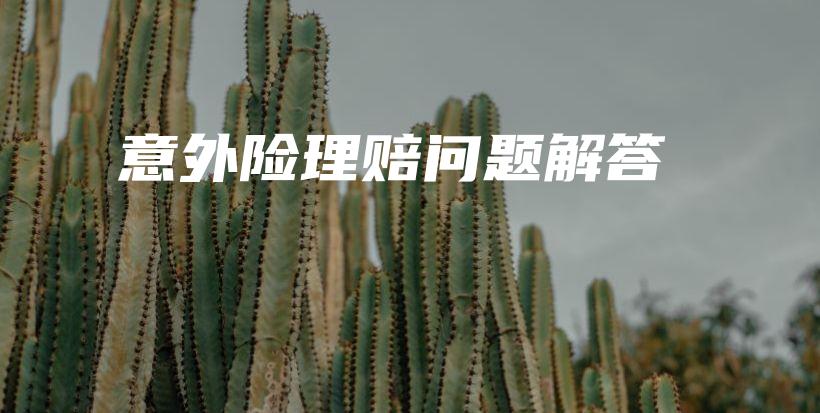 意外险理赔问题解答-保点通
