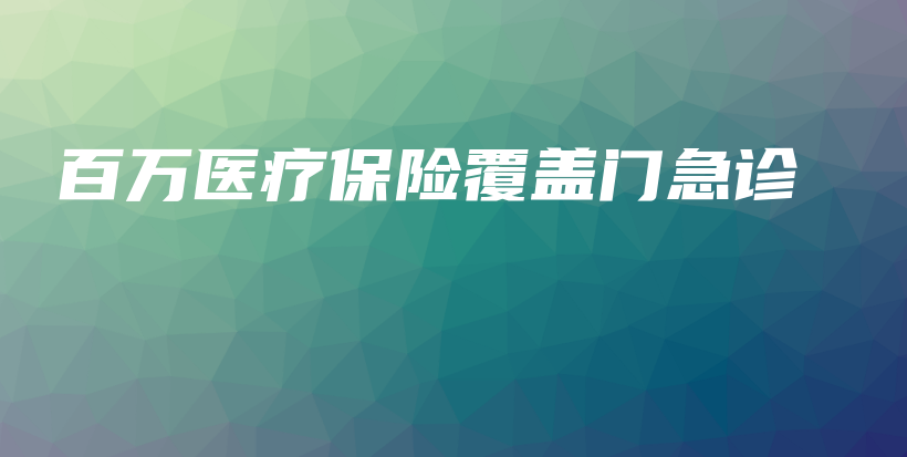 百万医疗保险覆盖门急诊-保点通