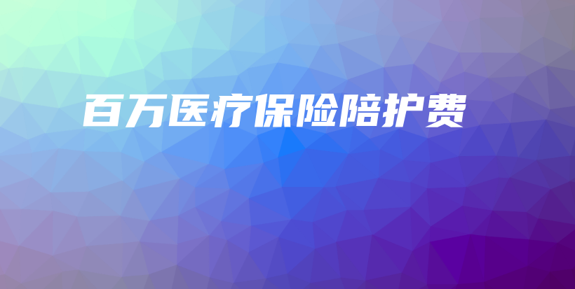 百万医疗保险陪护费-保点通