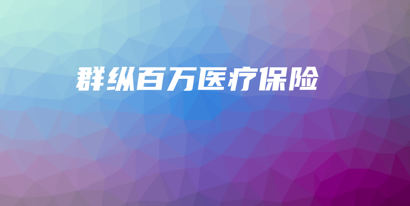 群纵百万医疗保险-保点通