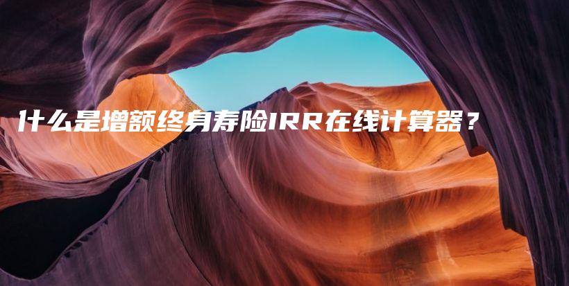 什么是增额终身寿险IRR在线计算器？-保点通