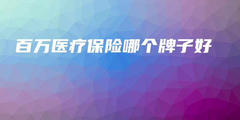 百万医疗保险哪个牌子好-保点通