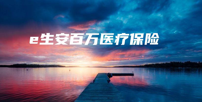 e生安百万医疗保险-保点通