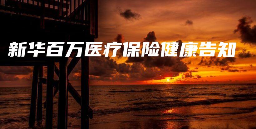 新华百万医疗保险健康告知-保点通