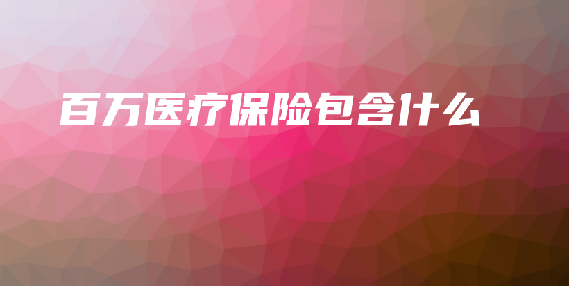 百万医疗保险包含什么-保点通