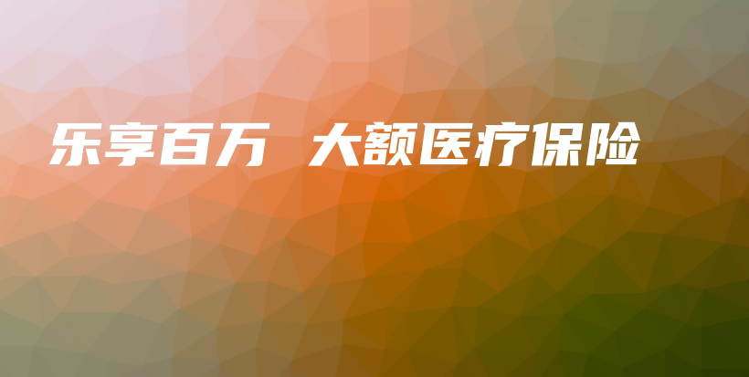 乐享百万 大额医疗保险-保点通