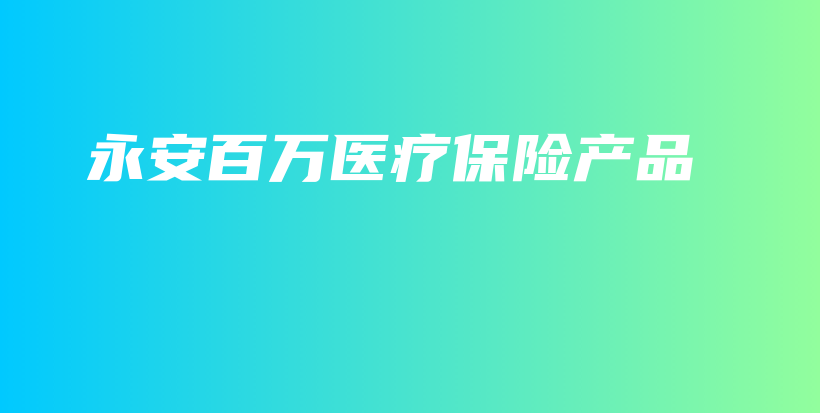 永安百万医疗保险产品-保点通