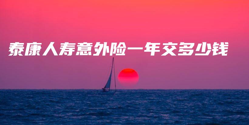 泰康人寿意外险一年交多少钱-保点通
