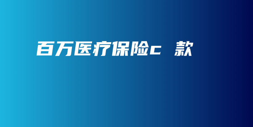 百万医疗保险c 款-保点通