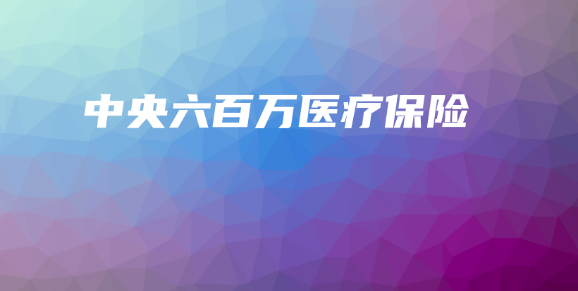 中央六百万医疗保险-保点通