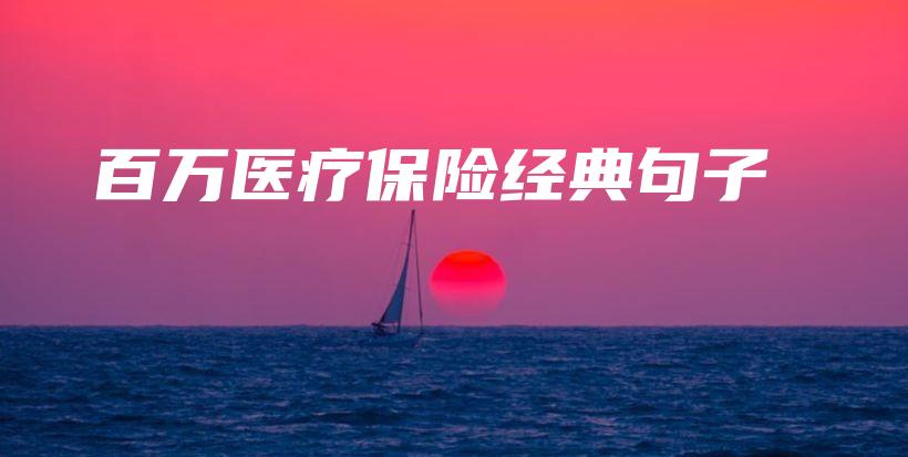 百万医疗保险经典句子-保点通