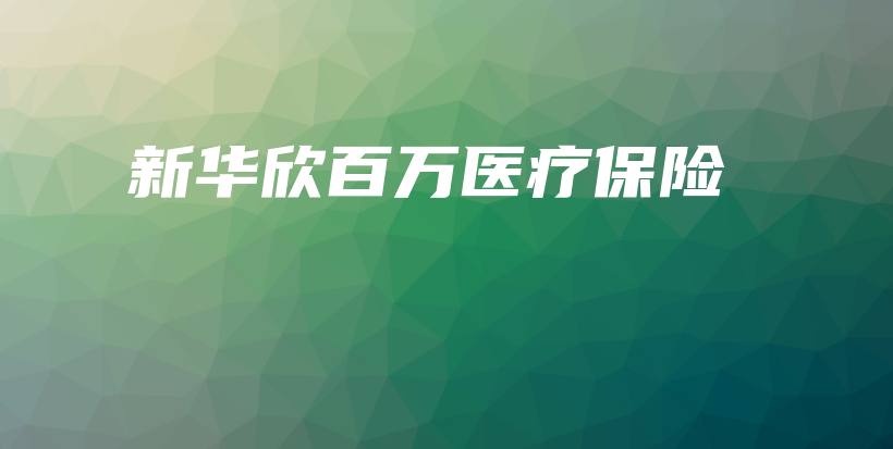 新华欣百万医疗保险-保点通